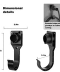 Sturdy Wall Mount EV Charger Holder For SAE J1772 Cables With Locking Hook And Snug Dust Covers, dimensions 9.6in x 2.8in x 3.1in