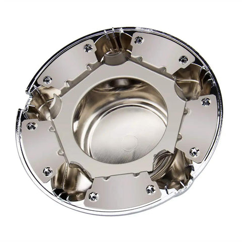 Detailed view of Four Pack 7 Inch Chrome Center Hub Caps For Ford F 150 1997 2003 And Expedition 1997 2002 Fits 14mm Lug Nuts Only Durable