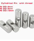 5 Pack Barrel Nuts And Cross Dowel Bolts Set In Silver Stainless Steel For Quick Furniture Assembly, Thumb Screws Included.
