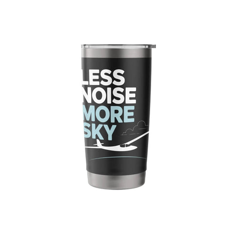 Soaring Sailplane Stainless Steel Insulated Tumbler For Glider Fans And Flight Crew 20oz with glider graphic and text