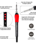 60W 120V Soldering Iron Kit With Digital LED Display 5 In 1, ergonomic grip, adjustable 200-500°C, multiple tips