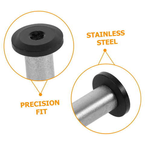 Tough As Nails Heavy Duty Stainless Steel Locking Latch Spindle Rivets for Knife Handle Assembly showing precision fit and stainless steel material.