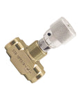 heavy-duty hydraulic needle valve 3/8 NPT, carbon steel, rotatable knob