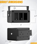 Dimensions of 3 Gang Aluminum Rocker And Toggle Switch Box For Panels Rugged Mod Friendly Install For Pickup Truck UTV Off Road Marine Dash Fits Up To Three Standard Size Switches 4 X 2.7 X 2.8 Inch