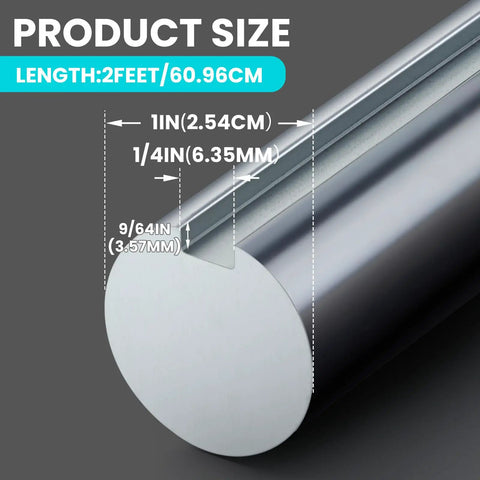 Beefy One Inch Round Keyed Shaft With One Quarter By Nine Sixty Fourth Inch Keyway Two Foot Length 1045 Carbon Steel image