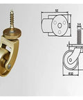 Straight Up Heavy Duty Office Chair Casters With Ultra Slick Polyurethane Wheels And Zero Sweat 32Mm Swivel setup with brass components.