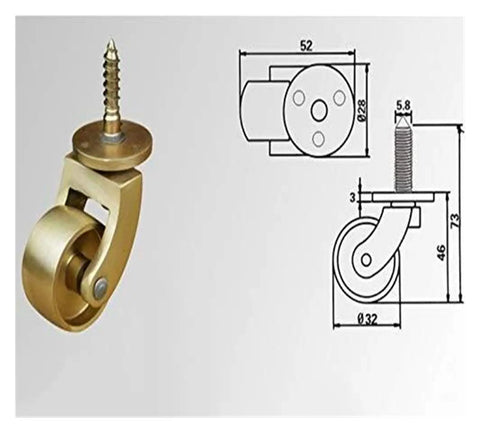 Straight Up Heavy Duty Office Chair Casters With Ultra Slick Polyurethane Wheels And Zero Sweat 32Mm Swivel setup with brass components.