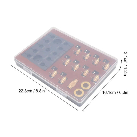 Pro Grade Brass Watch Mainspring Winder Kit For Pros And DIYers With Broad Caliber Compatibility in clear storage box