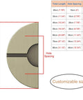 Heavy Duty Round Glass Door Handle Double Sided Push Pull For Office And Meeting Room 31.5 Inch Bronze Finish Semi Circular Design Built To Take A Beating For High Traffic Doors Easy Grip diagram and measurements