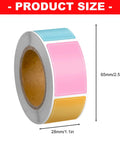 800 Piece Color Coded Adhesive Labels for School Office Kitchen and Food Storage Labeling Set Durable Humidity Resistant Stickers in Assorted Colors 2.5x1.5 Cm, 65mm roll