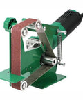 Portable Mini Electric Belt Sander Bench Grinder With Five Sanding Belts For Metal Wood Plastic DIY Polishing adjustable knob.