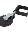 Rock Solid Spring Loaded Gate Wheels That Roll Smooth As Butter Heavy Duty Aluminum Caster showing five inch rubber wheel and mounting bracket.