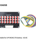 No Fuss Smart Active Battery Balancer Pushing 5.5 Amps Of Rock Solid Precision Across 5S To 21S Setups, with colored wires.
