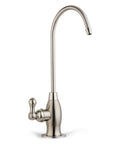 Heavy Duty Brushed Nickel RO Drinking Water Faucet for Under Sink Filtration Systems 360 Degree Swivel Quarter Turn Handle