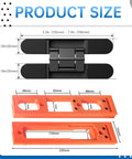 All In One Concealed Door Hinge Installation Kit With Guide Template Jig And Slotting Template, showing dimensions and templates.