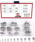 510 Piece 304 Stainless Steel Balls Kit 2mm To 8mm For Precision Bearings Motors Valves Switches And Instruments Pro Grade Durable Stainless Steel Spheres For High Precision Projects, labeled storage box