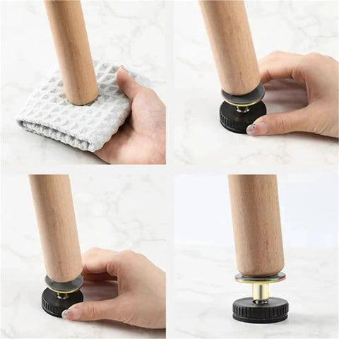Adjustable Furniture Feet Set Of 12 With Threaded Legs For Beds Cabinets Sofas And More Wobble Free Leveling Feet installation