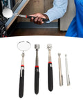 Cool 5 Piece Magnetic Grabber Tool Kit With Stainless Steel Telescoping Rod And Round Inspection Mirror For Reaching Dead Angles Up To 15 Lbs Easy Pickup Gear used under car
