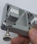 Beefy Heavy Duty Soldering Clamp Station with Adjustable Aluminum Workbench Fixture and Heat Resistant Ceramic Jaw close-up.