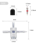 Ultimate Tire Valve Removal Kit With 20 Valve Cores And 10 Caps 4 Way Valve Tool dimensions and size chart