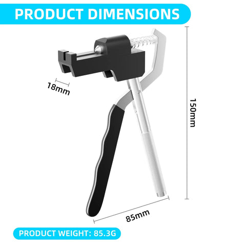 Handheld Watch Band Pliers Set For Stainless Steel Links Remover Tool With Adjustable Bracelet Length, dimensions and weight shown