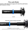 Chain Keeper For Bike Travel And Maintenance, Adjustable Dummy Hub Axle Stabilizer Fits 12mm Thru Axles, adjustment details