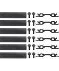 Toyota FJ Cruiser 07 14 And Lexus Prado Roof Drip Rail Removal Kit 6 Piece Roof Rack Bolts Bracket Clip Set 75596 35020 75596 35030 Easy Install Beefy Cargo Carrier Upgrade For Luggage Gear And Outdoor Adventures black 6-piece kit