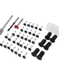 Totally Tidy Wall Install Kit With Heavy Duty Silicone Grommets And Snappy Clips For Fast Cable Routing And Super Neat Residential Wiring Setup In Classic Black, drill bits and clips