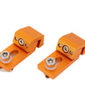 Heavy Duty Aluminum Tiger Claw Clamps With Low Profile Design For 3018 Pro Ultra CNC Machine showcasing two clamps in orange.