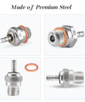 N3 Hot Spark Glow Plug For RC Nitro Engines Pack Of 5 Pro Grade Platinum Iridium with rubber ring, side and top views