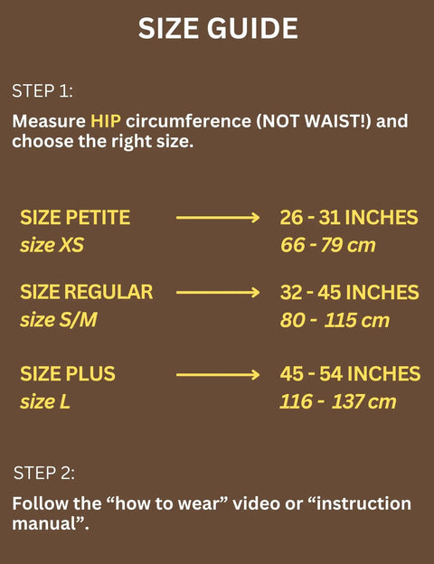 Size guide for Sacroiliac SI Joint Hip Belt For Sciatic Pain Relief In Lower Back Pelvis And Leg Pain, Adjustable Trochanter Brace