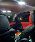 Lit 6000K White LED Interior Light Kit illuminating Toyota Tundra cabin for 2007-2021 models, highlighting seat details.