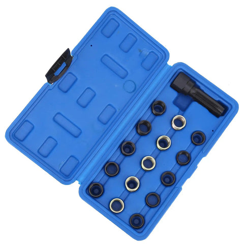 Top Tier Carbon Steel Thread Reamer Kit For Fast Repair Jobs Pro And Hobbyist Use Heavy Duty Taps Custom Length M14 One Two Five For Quick Holes And Reliable Fix It Yourself Gear, blue case open