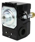 Heavy Duty Air Compressor Pressure Switch 95-125 PSI Single Port 26A Replacement with Pro Grade Quarter Inch Compression Unloader Valve