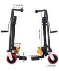Heavy Duty Furniture Mover Dolly With 1100 Lbs Capacity showing dimensions 81cm height and 17.5cm width, featuring sturdy handles and swivel casters.