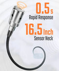 Straightup Solid Natural Gas Detector Featuring 17 Inch Flexible Gooseneck Probe with rapid response feature for gas leaks.