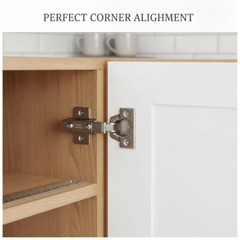 Nonstandard Angle Cabinet Door Hinge For Corner And Angled Frames Built From Cold Rolled Steel Kitchen Bath Hardware installed on cabinet
