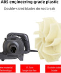 Rugged Industrial Dust Collector Blower Vacuum Featuring 1200W Copper Motor And Six Speed Settings For Tackling Rough Shop Debris And Smooth Electric Cutting Cleanup, showing ABS plastic fan and motor.