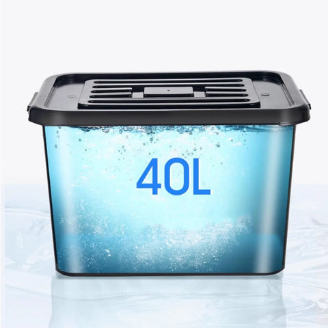 40L water tank for Solid Heavy Duty Outdoor Misting Fan With Oscillating Airflow And Integrated Water Chiller.