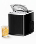 Portable Countertop Ice Maker Slashes Seven Minute Wait Times While Cranking Out 26 Pounds Daily For Quick Weekend Cocktails with ice.