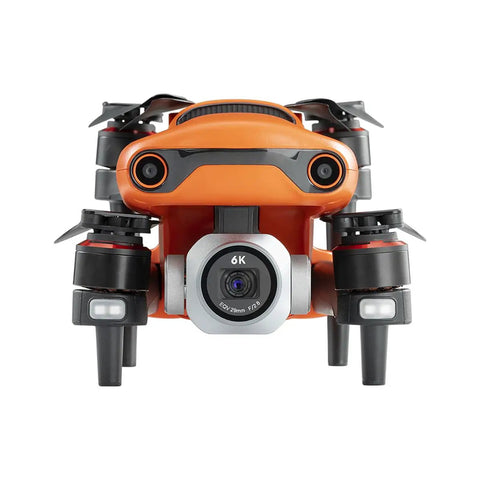 Front view of EVO II V3 Pro 6K Rugged Drone Bundle With Up To 40 Minutes Of Flight Time, Crystal 6K Video And 20MP Photos, beefy quadcopter.