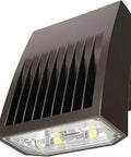 XTOR6B Cross Tour Carbon Bronze 58W Outdoor LED Wall Pack with Wall Mount Full Cutoff Door 5000K Lighting, frontal view.
