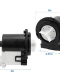 Washer Drain Pump Motor Replacement For LG And Kenmore Direct Fit Replaces AP5328388, shown with dimensions 3.28x3x2.21 inches
