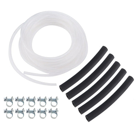 Heavy Duty Fuel Hose Kit 89031118 For Webasto Eberspacher Heater Replacers With Clips, 5 Rubber Oil Pipes Line Set And Accessories For Air Heating Systems That Are Totally Awesome, rubber hoses and clips