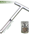 Stainless Steel Soil Probe With 12 Inch Length And T Handle Includes Two Bags Pro Grade Lawn And Garden Sampler Kit