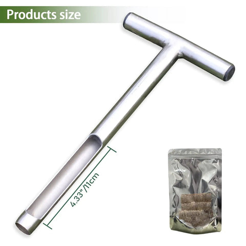 Stainless Steel Soil Probe With 12 Inch Length And T Handle Includes Two Bags Pro Grade Lawn And Garden Sampler Kit