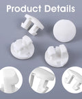 Premium White Bottom Rail Cord Cover Buttons For Horizontal Blinds Swap Out Worn Tape Lock Plugs A Clean Game Changer For Hassle Free Plastic Shade Repair Fixes, 0.6 inch round, white, plastic