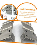 OUNONA hidden spring hinge drop-leaf support set for cabinets, 4 pieces, metal construction.