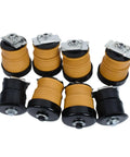 Heavy Duty Body Cab Mount Bushing Kit Direct Swap Replaces 924-320 Drop-In Replacement For Ford F250 F350 F450 F550 Trucks including eight black and yellow bushings.
