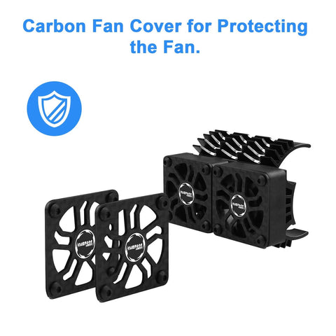 Beefy Twin RC Car Motor Cooling Fans With Metal Cover Heatsink For 1 8 And 1 7 Scale Brushless Motors 40mm And 42mm Diameter